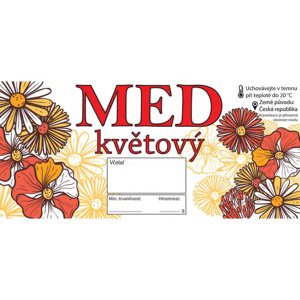 Etiketa MED - květový, typ 5