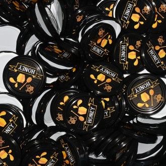 Víčko na sklenici TO 82 - Honey - černé - 700 ks - celá krabice - HO12