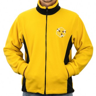 Fleecová bunda ApiSina s logem plástvě, žlutá