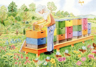 Pohlednice - Včelařské jaro