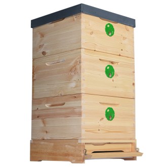 Včelí úl 39 x 24 (L) - 3 nástavky - celodřevěný - cinkovaný