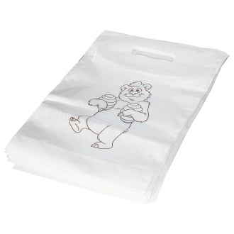 Igelitové tašky s medvědem 30×35 cm - 50 ks