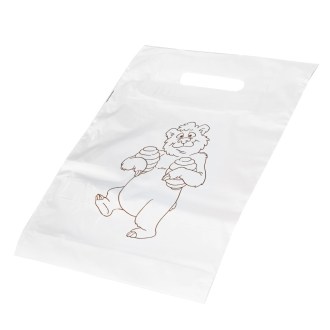 Igelitové tašky s medvědem 30×35 cm - 50 ks
