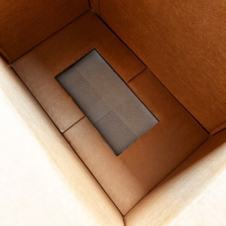 Krabice na přepravu oddělků 39x - rozložená + jemná síťka