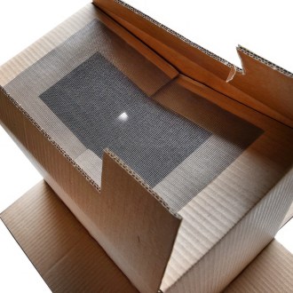 Krabice na přepravu oddělků 39x - rozložená + jemná síťka