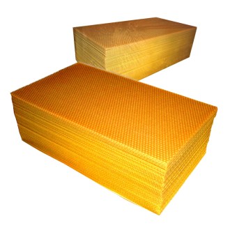 Mezistěny z včelího vosku Langstroth 3/4 (185) - 424x162 mm