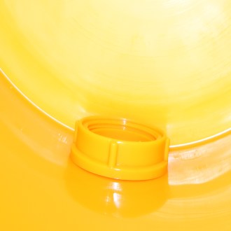 Jokey stáčecí nádoba na med 40 kg s výpustí - žlutá
