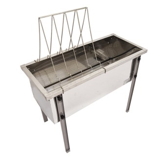 Odvíčkovací stůl Lysoň Optima - nerezová vana - P 150cm 39x24