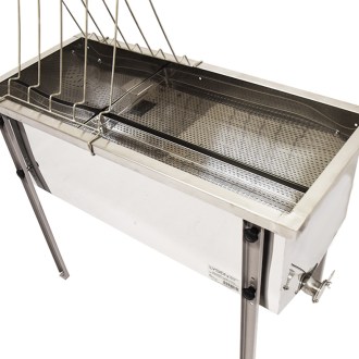 Odvíčkovací stůl Lysoň Optima - nerezová vana - P 150cm 39x24