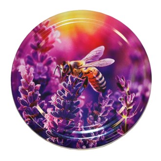 Víčko na sklenici TO 82 - Včela a levandule 700 ks - celá krabice - HO17 