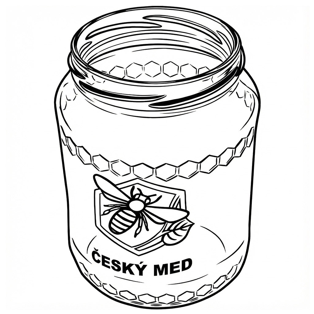 Sklenice Med 770 ml/1kg medu - 8,2 Kč/ks OSOBNÍ ODBĚR ÚJEZD