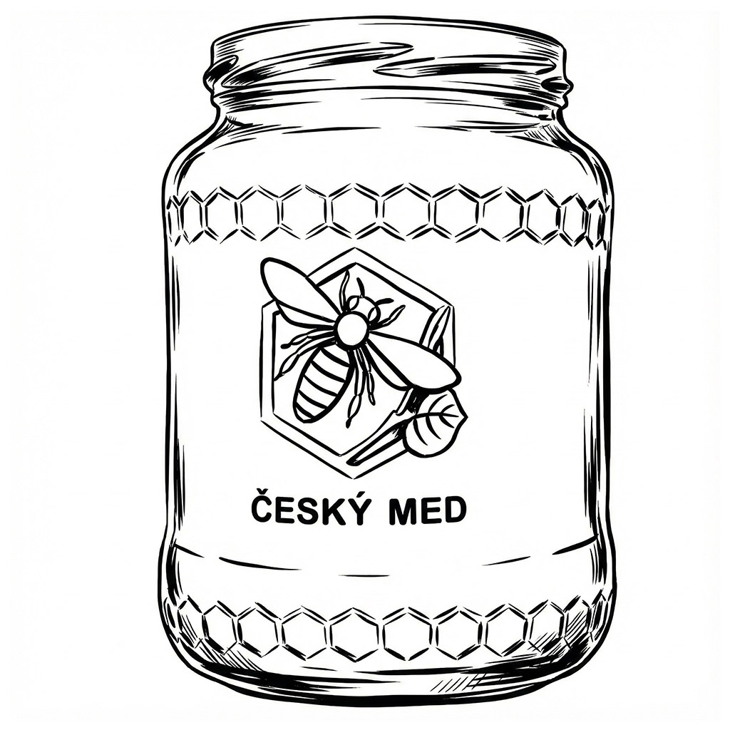 Sklenice Med 770 ml/1kg medu - 8,2 Kč/ks OSOBNÍ ODBĚR ÚJEZD